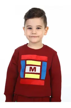 

Burgundy Winter Male Child Sweatshirt