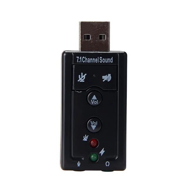 Внешняя звуковая карта USB Channel Sound 7.1(Черный