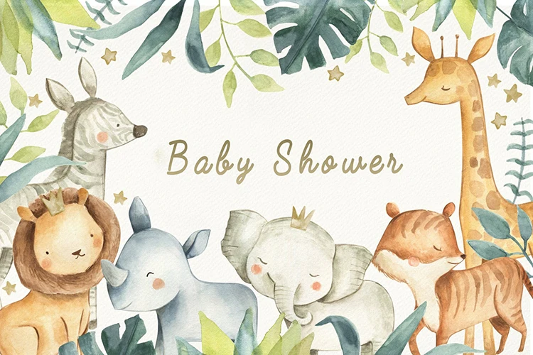LEVOO новый фон для фотосъемки сафари Животные Baby Shower фотосессии новорожденных