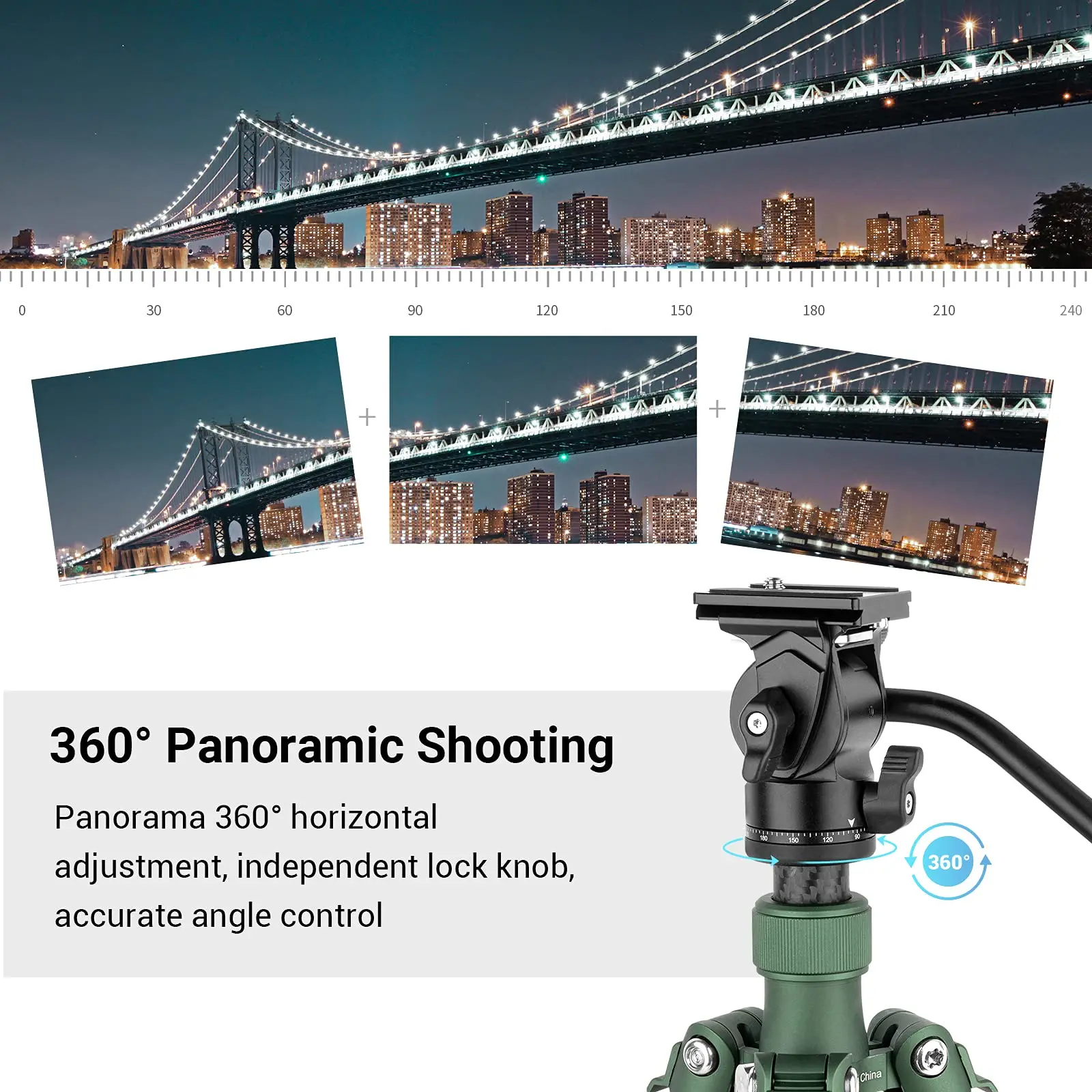 Cabeça de Inclinação Tripé com Placa de Liberação Rápida para Arca Swiss para Câmeras de Vídeo Compactas e Câmeras Smallrig Cabeça Fluido Dslr 3259 Pan - Image 4