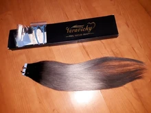 Veravicky Balayage-Cinta ombré de 50G/20 piezas en extensiones de cabello humano, máquina de cabello Remy, trama de piel Natural, cinta para extensiones de cabello