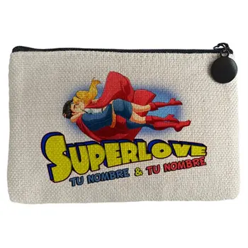 

Purse Superlove love geek Valentine superheroes customizable with name