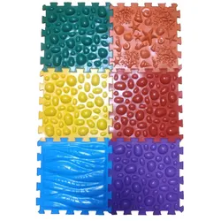 Tapis de Puzzle orthopédique pliant, tapis de Massage pour enfants, sol doux, mélange de pierres, 1 6 pièces 