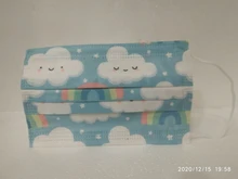 Entrega rápida 50 Uds máscara de niño una caja de dibujos animados de los niños, máscara desechable 3 capa niño chico de higiene espesar cara máscara de la boca