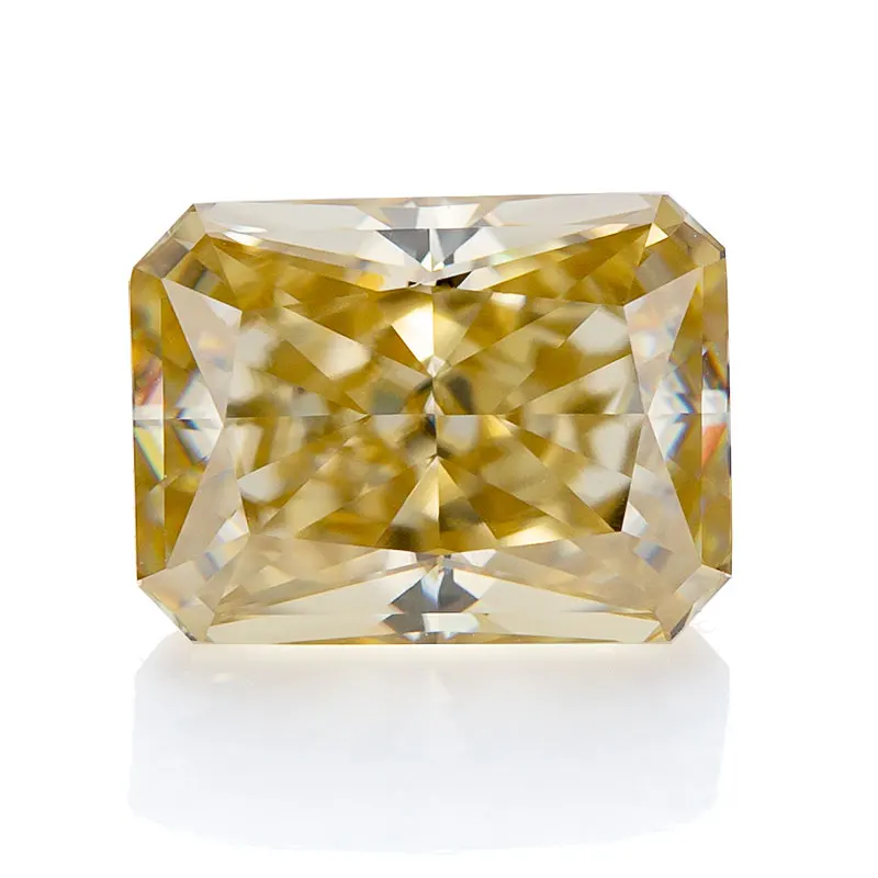

7x9mm Champagne Crushed Ice Radiant Eecellent Cut Professional Gemstone Factory Since 2007 Supplier Pass Moissanite Tester