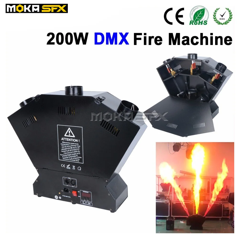 DMX Three Heads Flame Projectors Stage Effect Fire Machine for Stage