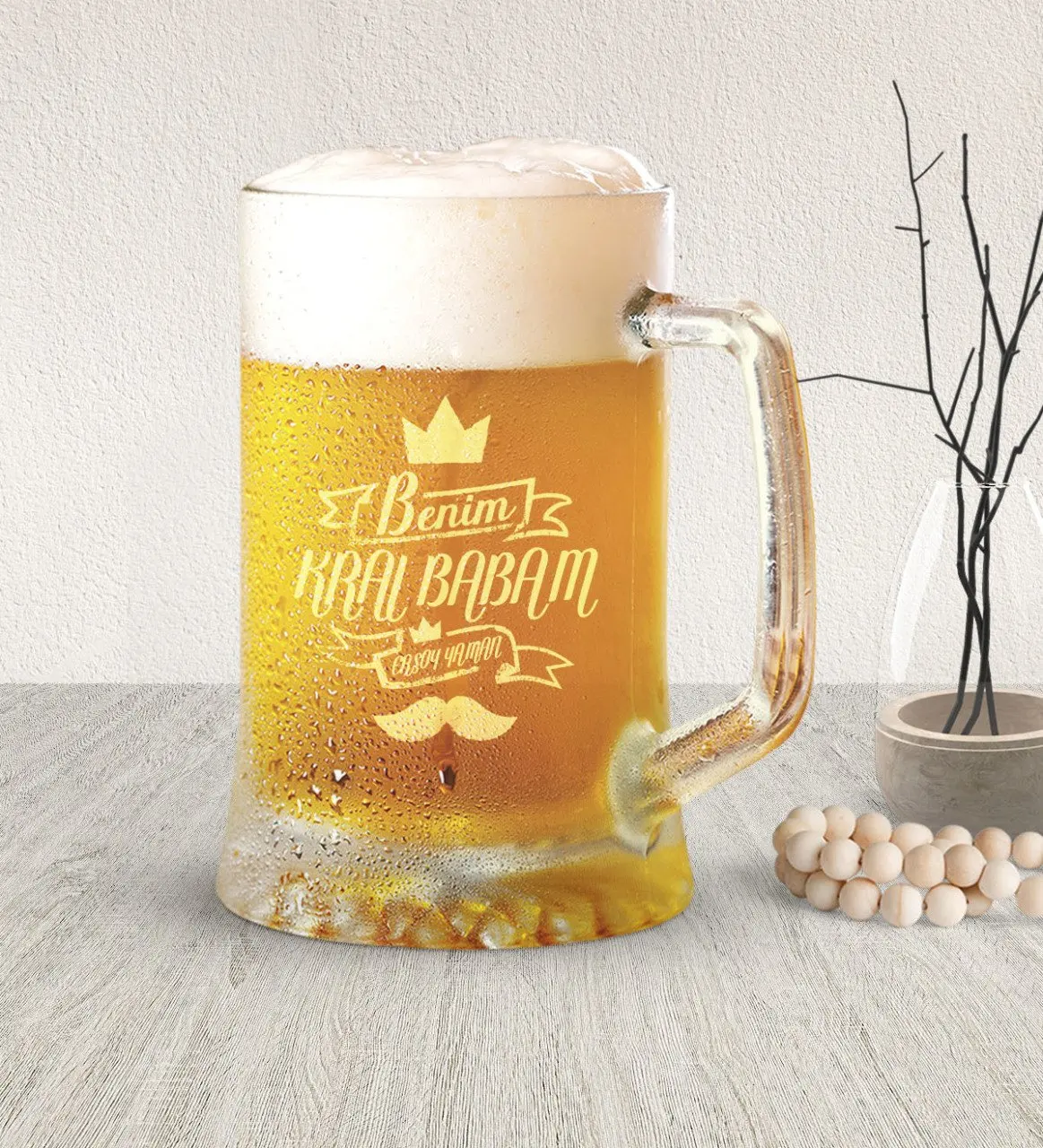 Father's Day Custom My King Dad Beer Cup-1 | Дом и сад