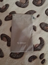 ORICO-Bolsa de terciopelo para almacenamiento de teléfono, Cargador USB, Cable USB, Banco de energía, teléfono y más Color gris