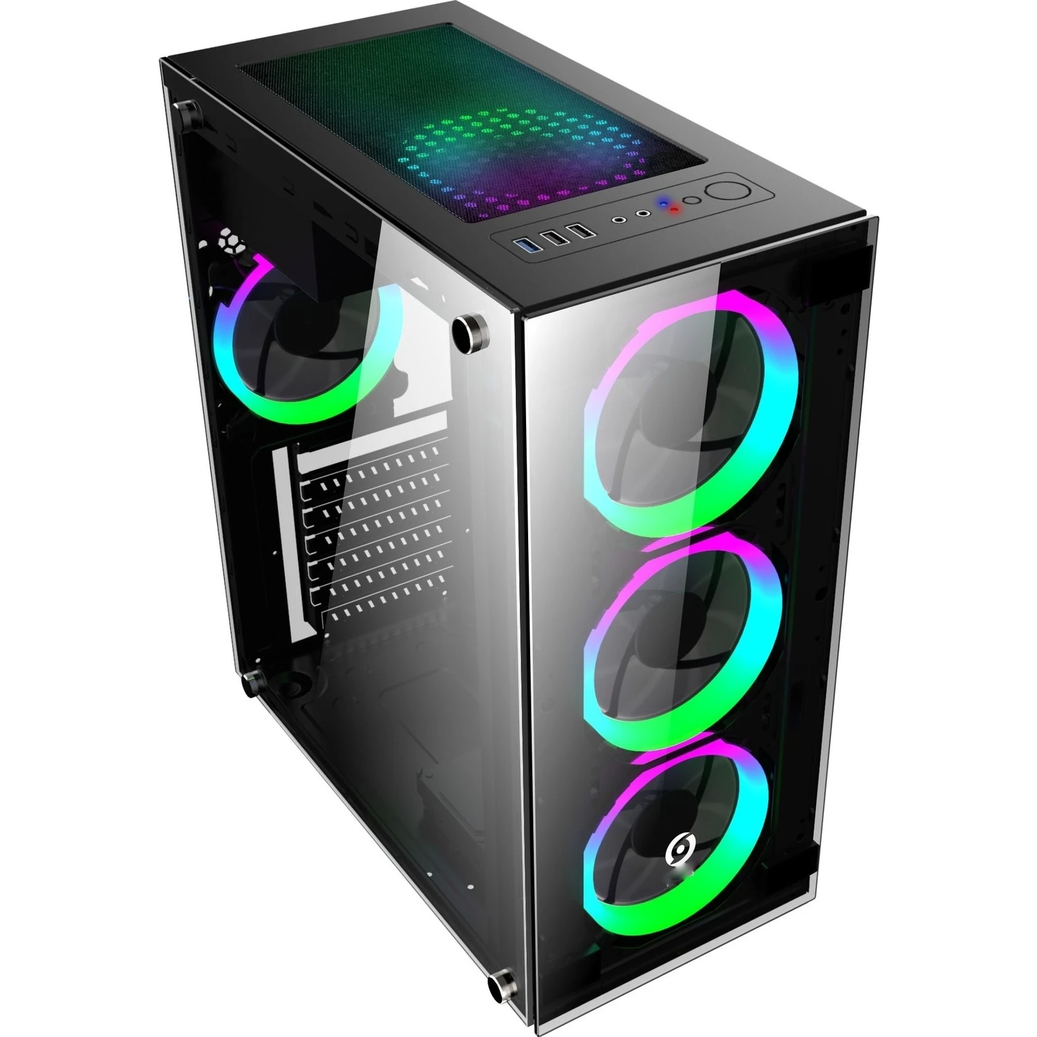 Gametech Gt-003 4X120Mm Ventola Temperata Finestra Gaming Midi Tower Computer Case Atx Micro Atx Mini Itx Spedizione Gratuita Dalla Turchia