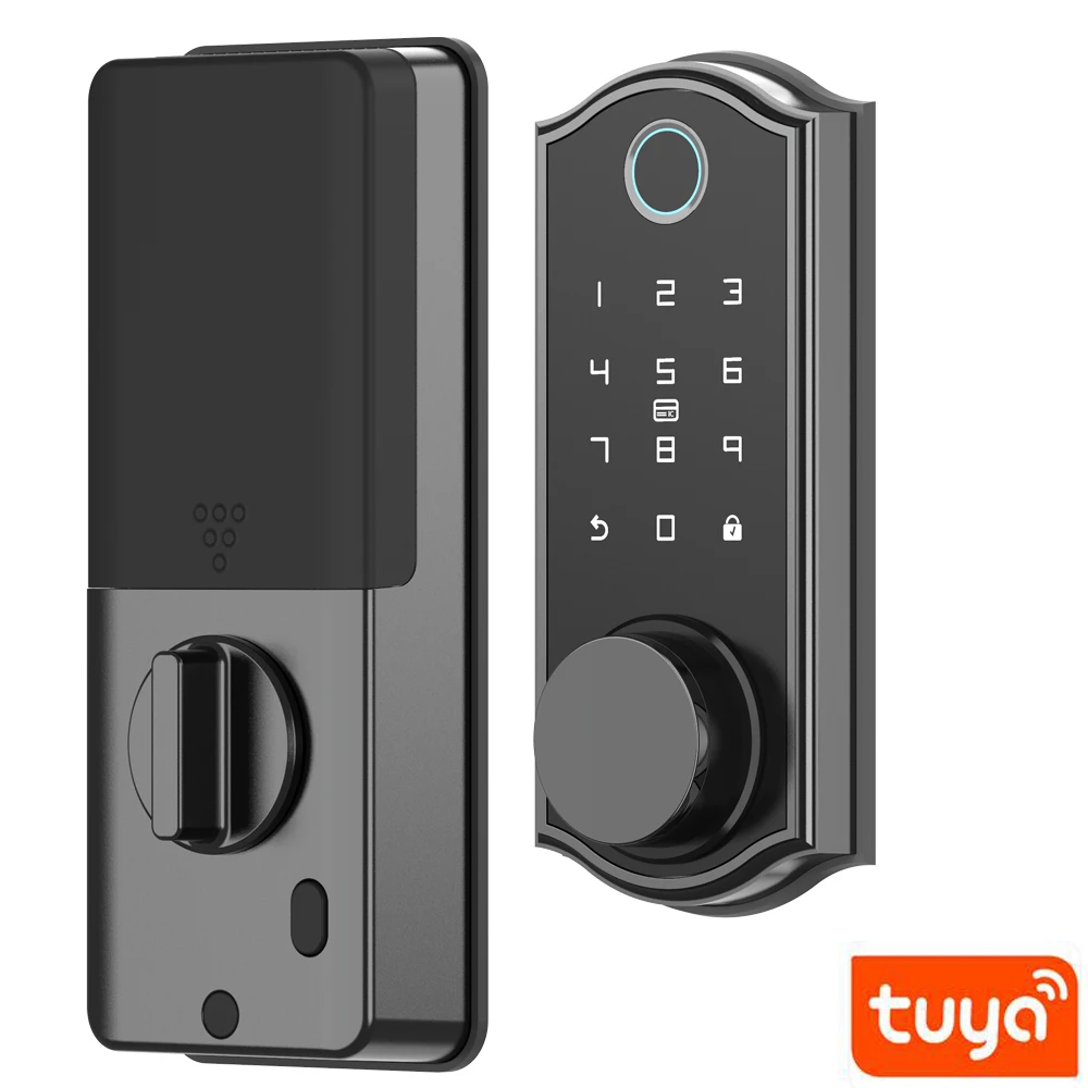 Bluetooth Tuya APP Smart Remote Control Fingerprint Biometric Password Code Deadbolt Automatic Latch Lock Smart Lock lockly smart lock Access Control Systems