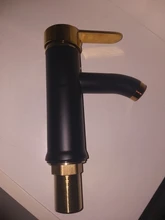 Bathroom Basin Faucets Sink-Tap Mixer Tap-One-Hole Black Golden-Water Cold/hot POIQIHY