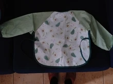 Babero de bebé de dibujos animados para niños, babero impermeable con bolsillo para comer, delantal de manga larga de dibujo, paño para eructar