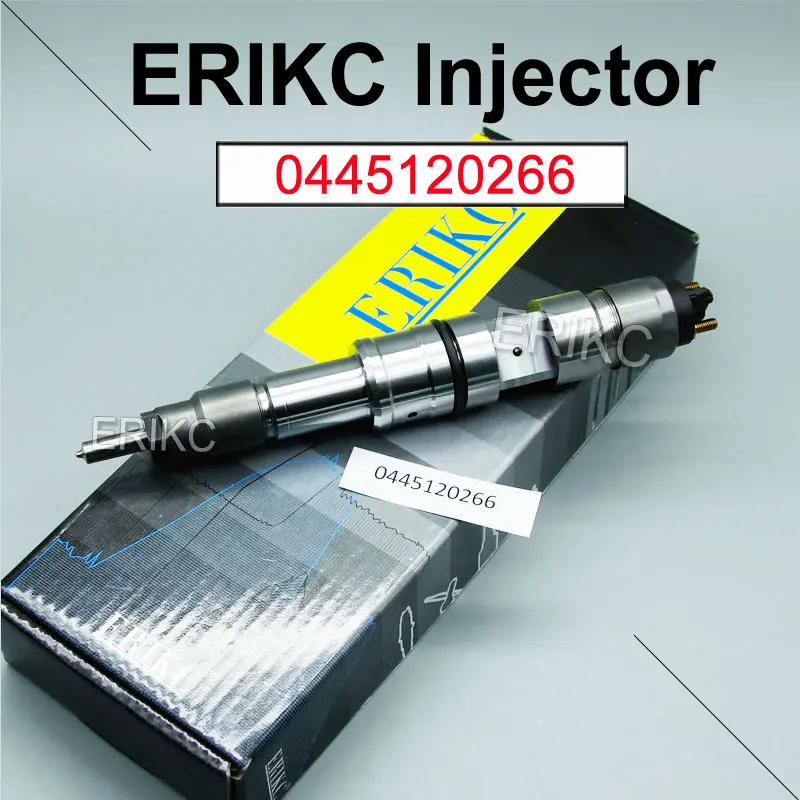 

ERIKC 0 445 120 266 CR дизельный инжектор в сборе 0445 120 266 Топливная форсунка 0445120266 для распылителя WEICHAI WP12 EURO IV