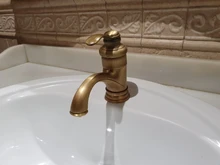 Tap Sink Basin Faucets-Crane Water-Mixer Antique Brass Torneira Hot-Selling YT-5065 6-