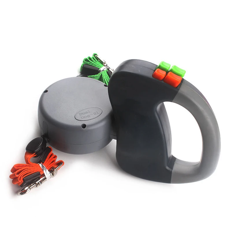 Automatic Retractable Reflective Double-Ended Traction Rope One plus Two Dogs Chain Two Dog Leash Pet Supplies Puppy Patrol Rope