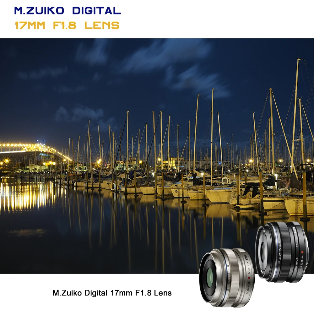 Объектив со сменной оптикой Olympus M. Zuiko Digital 17mm f/1,8(черно-серебристый