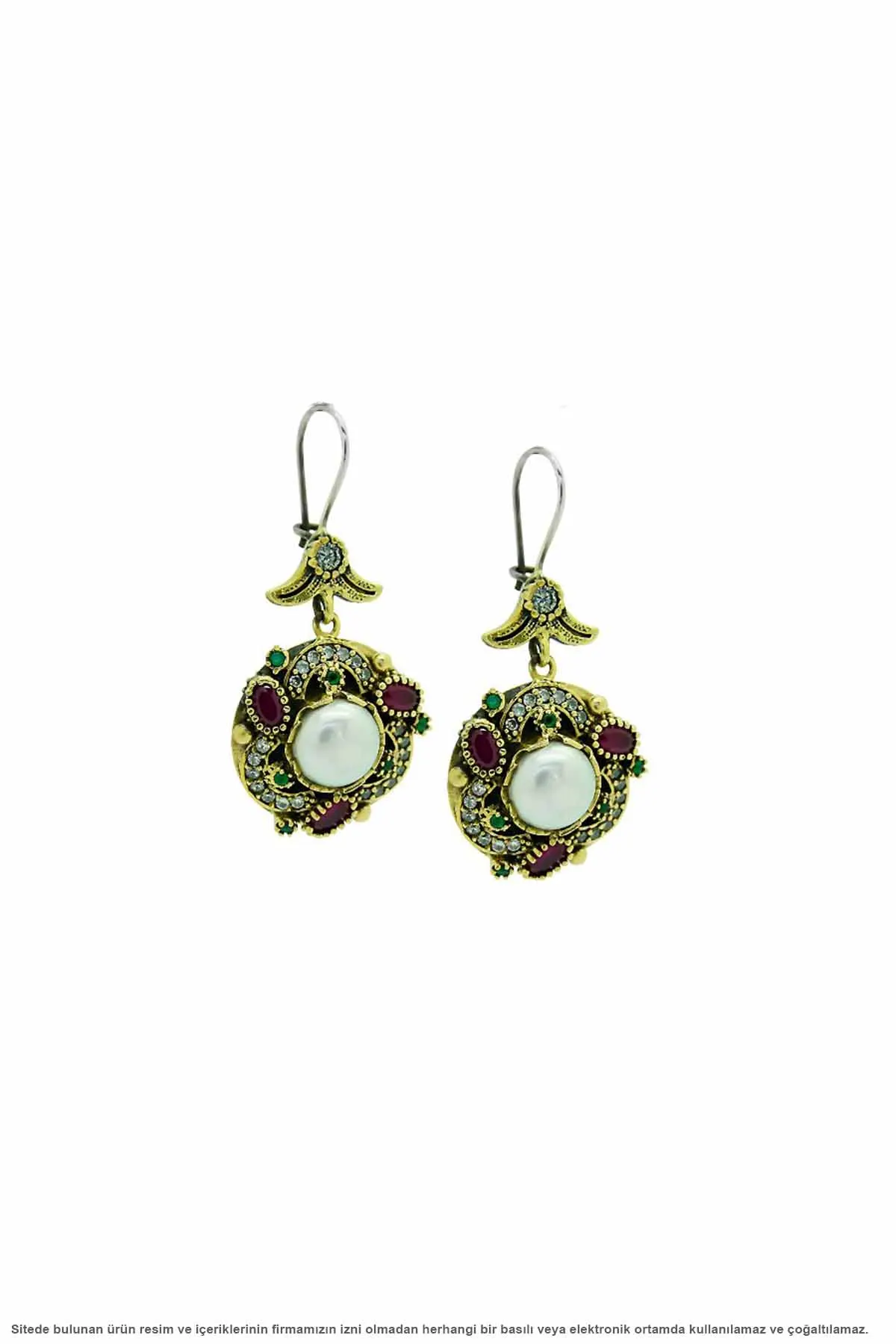 

Natural Pearl Cubic Zirconia Authentic Earrings