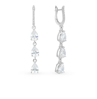 

Silver earrings with cubic zirconia sunlight sample 925