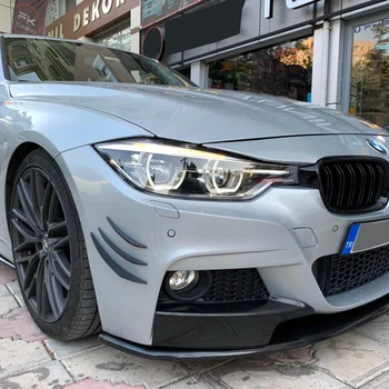 

Front Bumper Side Canards Splitters Fin Spoiler Trunk Stickers Carbon View for BMW E90 E92 E93 F30 F32 F36 F10 G30 F06 F15 6pcs