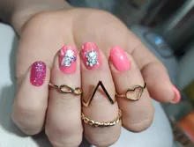 KISSWIFE-Juego de 8 anillos de color dorado para mujer, diseño redondo simple, hecho a mano, anillo geométrico, regalos de joyería para mujer