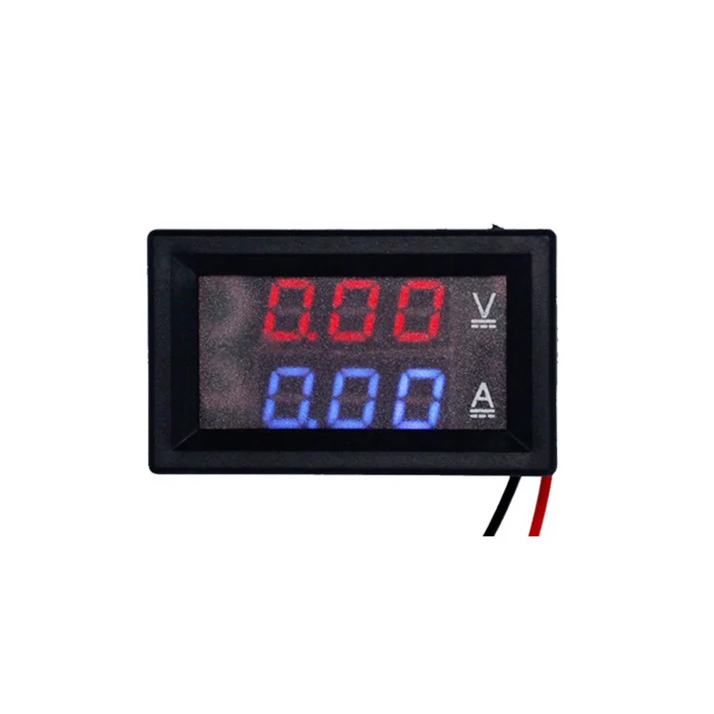 

DC Digital Voltmeter Tester Ammeter Cable DC Car Voltmeter Current Meter Blue Red Dual LED Display 2PN
