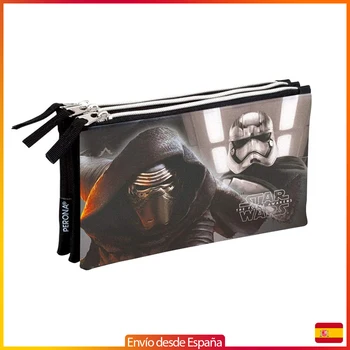 

STAR WARS Estuche triple con 1 cremallera, ideal para colegio o instituto, fans de star wars merchandising, Kylo Ren