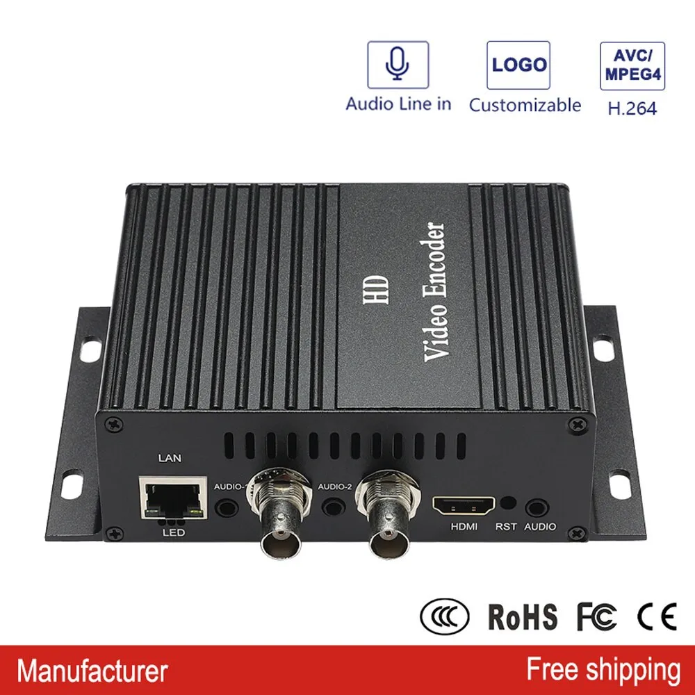 

H3112B H264 Encoder IPTV Encoder 1 Channel HDMI 2 Channel CVBS BNC Video Encoder UDP RTMP HTTP RTSP for YouTube, Twich
