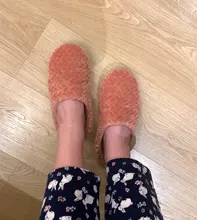 Winter Shoes House Slides Indoor Slippers Anti-Slip Soft Plush-Lovers Women SH072701