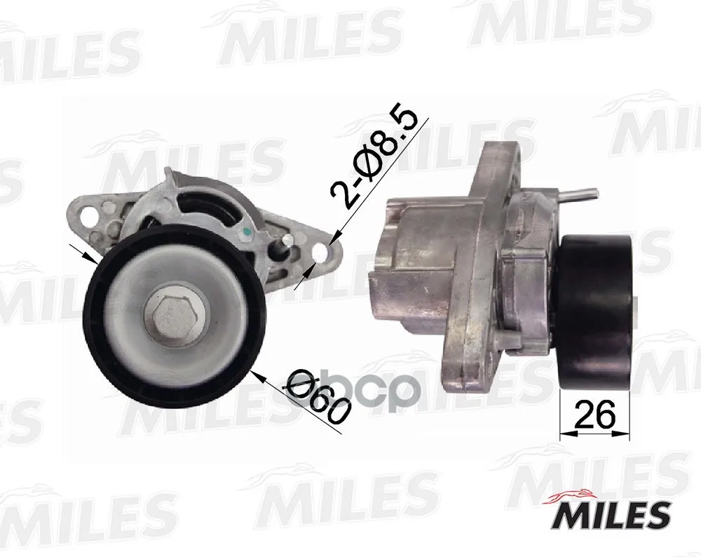 Натяжитель Ремня Приводного Renault Logan/Sandero 1.4/1.6 С Конд. Miles Ag00028 Miles арт. AG00028