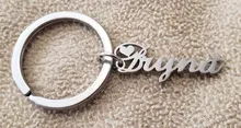 Letter Keyring Keychain Gifts Custom Name Stainless-Steel Personalized Women Sipuris