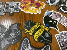 Pegatinas de dibujos animados para Skateboard, calcomanías de bicicleta, portátil, álbum de recortes, equipaje de Skateboard, serie gótica bruja demonio, 10/30/50 Uds.