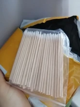 300 Uds desechables Ultra-pequeño hisopo de algodón sin pelusa Micro cepillos madera bastoncillos de algodón torundas de algodón con pegamento para extensión de pestañas quitar herramientas