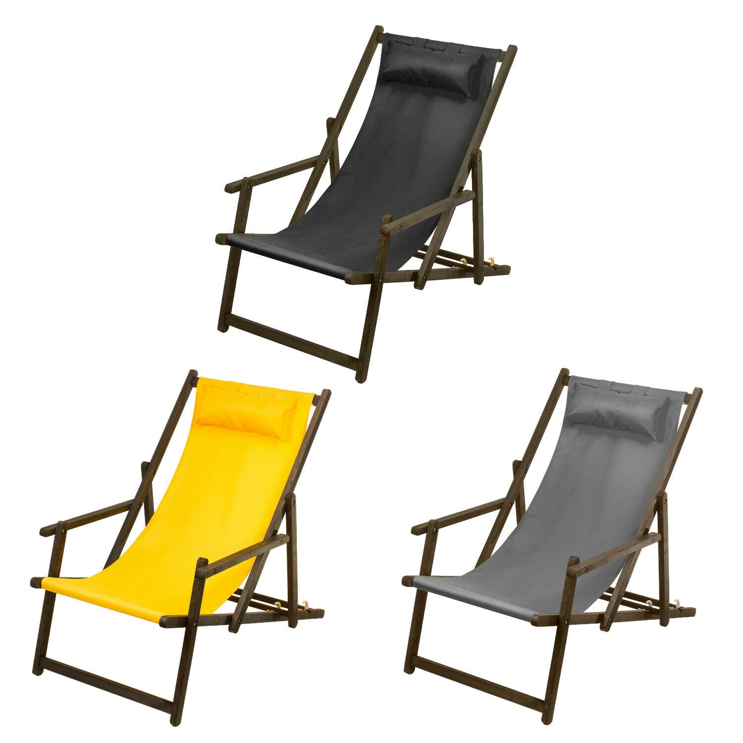 sun lounger with armrests