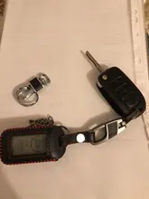 Cuero coche caso clave de Starline E63 E90 E91 E61 E95 E66 2-coche alarma LCD controlador remoto llavero transmisor llaves cubierta