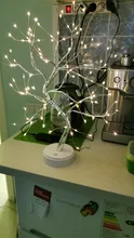 Night-Light Table-Lamp Battery-Operated Bedside Copper-Wire Tree Bedroom Home-Decoration