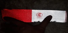 Calcomanía reflectante de automóvil, cinta reflectante de advertencia de seguridad para conducción nocturna, adhesivo rojo y blanco de 4,5x30cm, suministros para automóviles y camiones, 10 Uds.