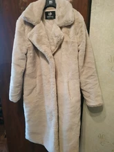 Abrigo de piel de imitación de conejo para mujer, abrigo largo de lujo, tapeta holgada, abrigo grueso y cálido de talla grande, abrigos de felpa para invierno