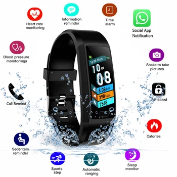 

Smart Bracelet Wristband Fitness Tracker IP67 Waterproof Sport Smart Band Blood Pressure Heart Rate Smartband for IOS Android