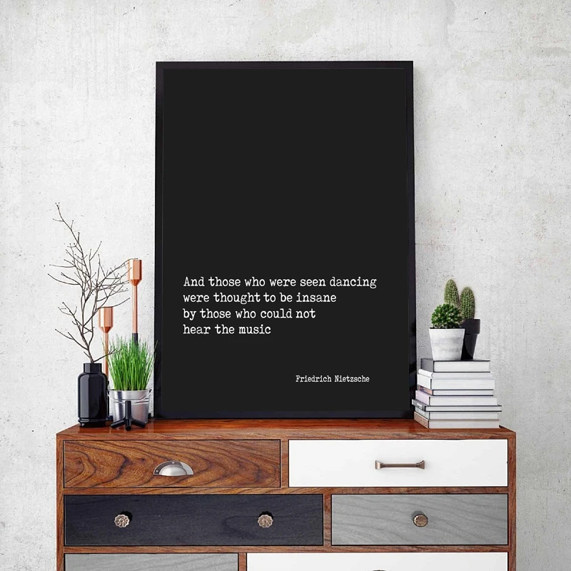 Friedrich Nietzsche Quote Canvas Painting Home Decor