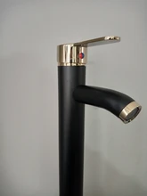 Basin Sink Faucet Mixers Mounted Deck Single-Hole-Tap Hot-Cold-Water-Tap Brass Bathroom