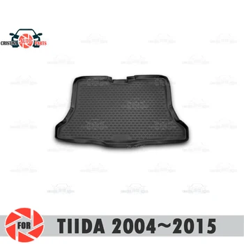 

Trunk mat for Nissan Tiida 2004~2015 trunk floor rugs non slip polyurethane dirt protection interior trunk car styling