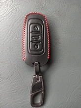 De cuero genuino funda de llave de control remoto para coche para Geely Atlas Boyue NL3 EX7 Emgrand X7 EmgrarandX7 SUV GT GC9 borui funda de llave de control remoto para coche