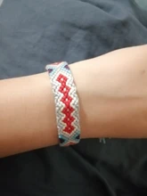 Pulsera trenzada de estilo étnico Retro bohemio, colorida, fluorescente, hecha a mano, cordón trenzado Multicolor