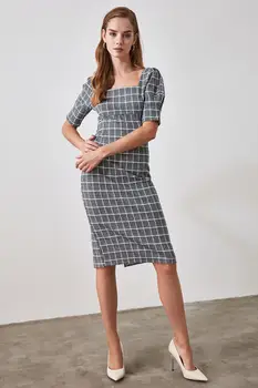 

Trendyol Plaid Knitted Dress TWOAW21EL0413