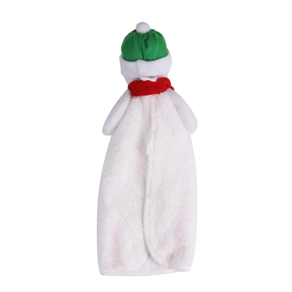 Мультфильм год ручной Полотенца милые Санта Клаус снеговик вышивка Handcloth абсорбирующей тканью украшения на Рождество