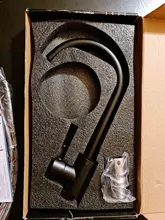 Uythner-grifo de cocina de níquel bruñido, mezclador de agua caliente y fría, color negro mate