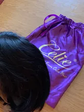 Celie Bob-Peluca de cabello humano liso con encaje frontal, postizo de pelo liso con cierre de 4x4 de densidad 150