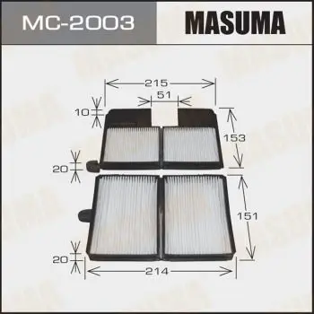 Фильтр салона 2шт.\ Toyota Picnic XM10 96/Avensis MASUMA MC-2003