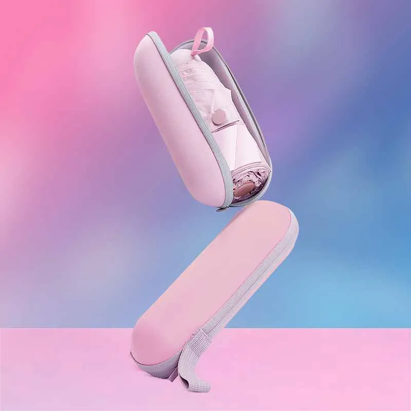 Мини-зонт складной Женский 5 складных теней от дождя и солнечных капсул