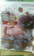 40 unids/pack Kawaii pastel de conejo pegatina helado ordenador portátil bricolaje Decoración